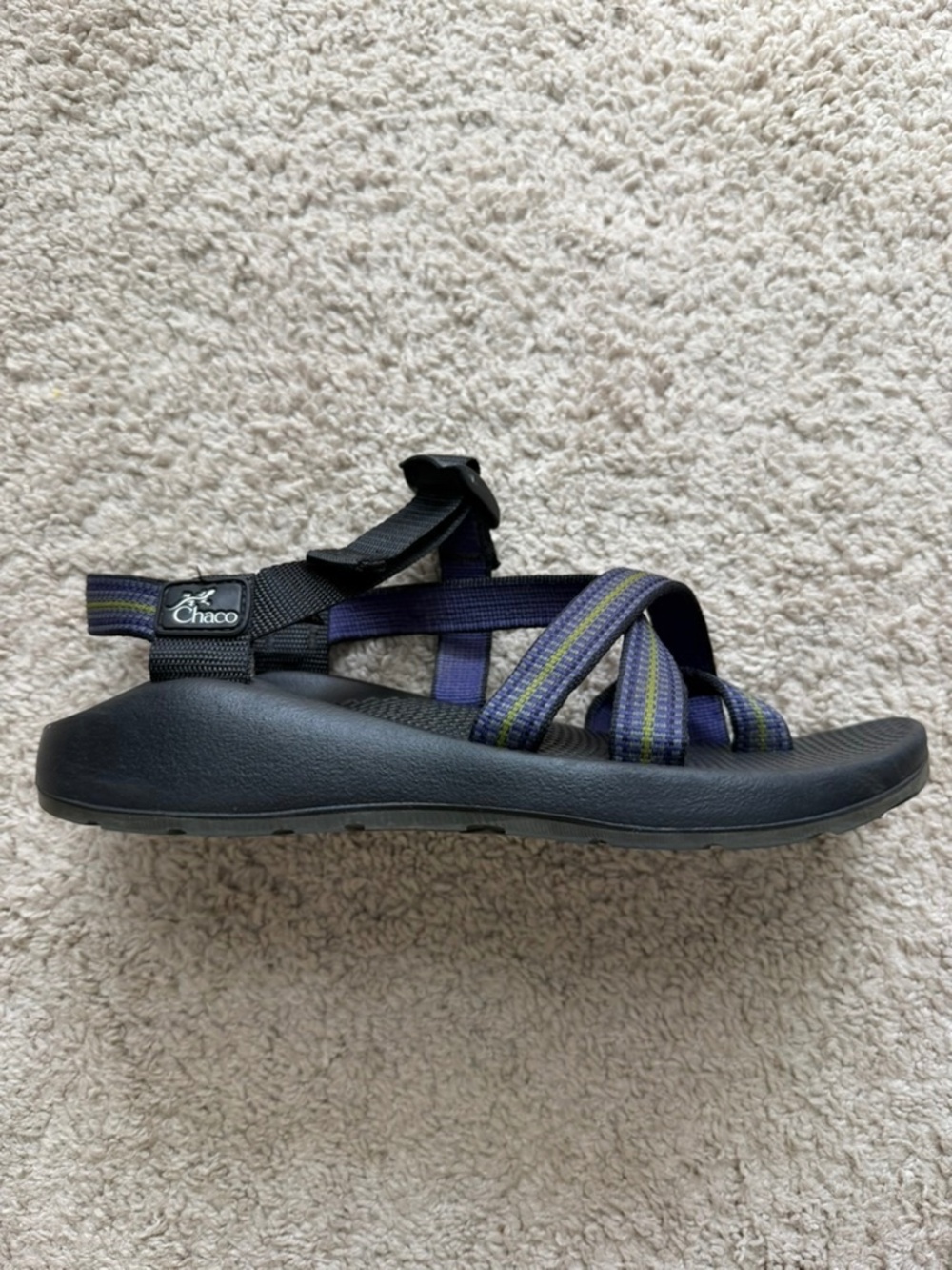 Chaco Womens US 8 M Blue Purple Double Strap Toe Loop Vibram Sandals Made in USA